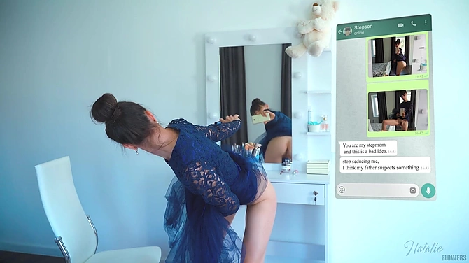 Молодой парень совращен мачехой и исполняет все ее похотливые желания